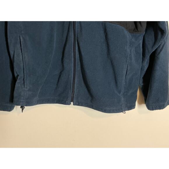 Columbia Jacket Men's Size XL Full Zip Denali Black Blue Collared Long Sleeve - Picture 2 of 6